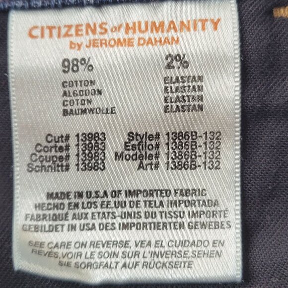 Citizens Of Humanity Dahan Womens Dani Dark Wash Cropped Leg Denim Jeans Size 27 - Picture 12 of 13